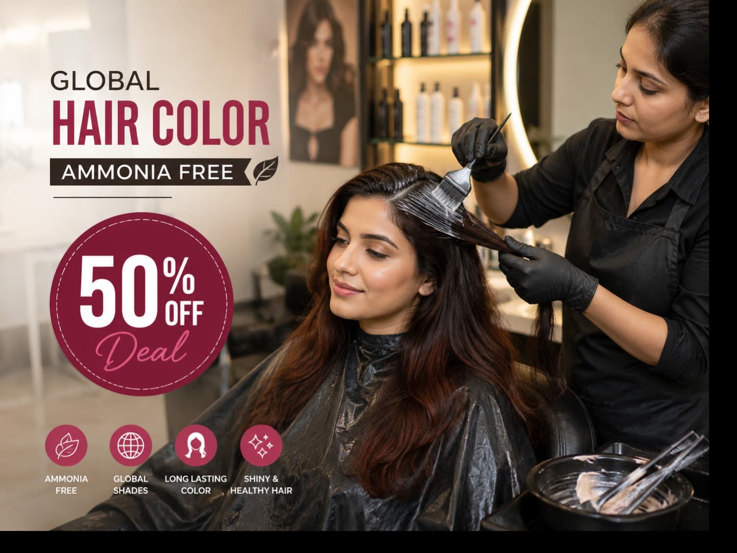 Global Hair Color (Ammonia Free) | 50% OFF Deal