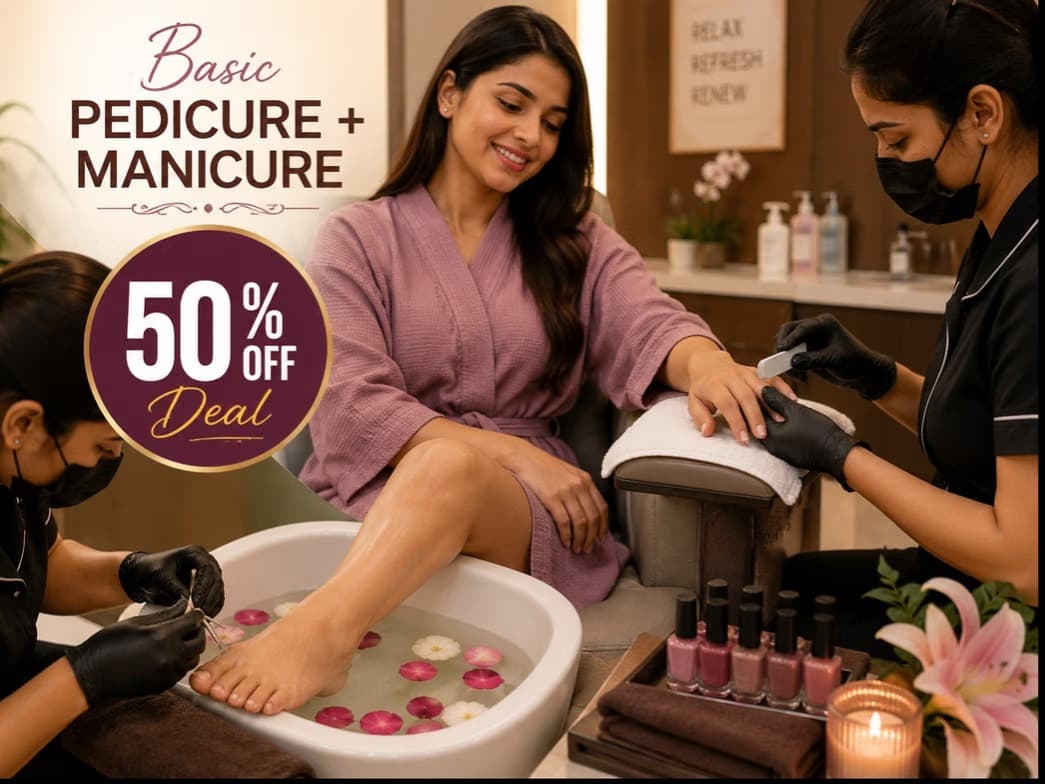 Basic Pedicure + Manicure | 50% OFF Deal - 1
