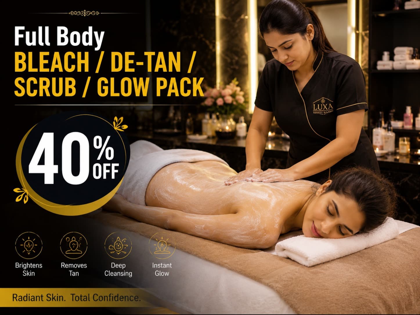 Full Body Bleach / De-Tan / Scrub / Glow Pack — 40% OFF - 1