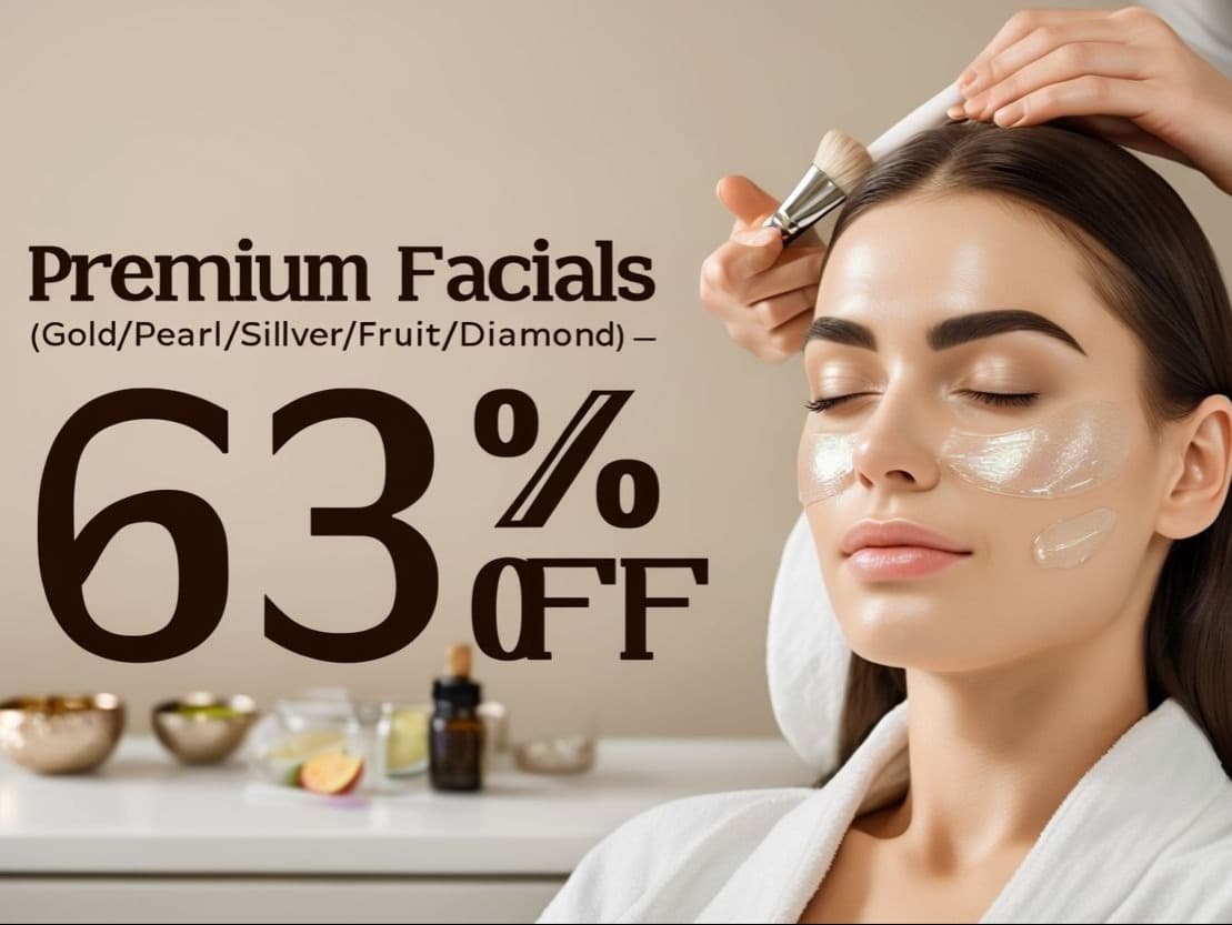 Women’s Deals - Premium Facials (Gold/Pearl/Silver/Fruit/Diamond) — 63% OFF