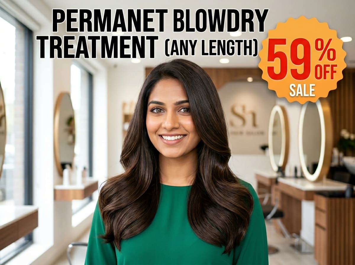 Permanent Blowdry Treatment (Any Length) — 59% OFF - Women’s Deals