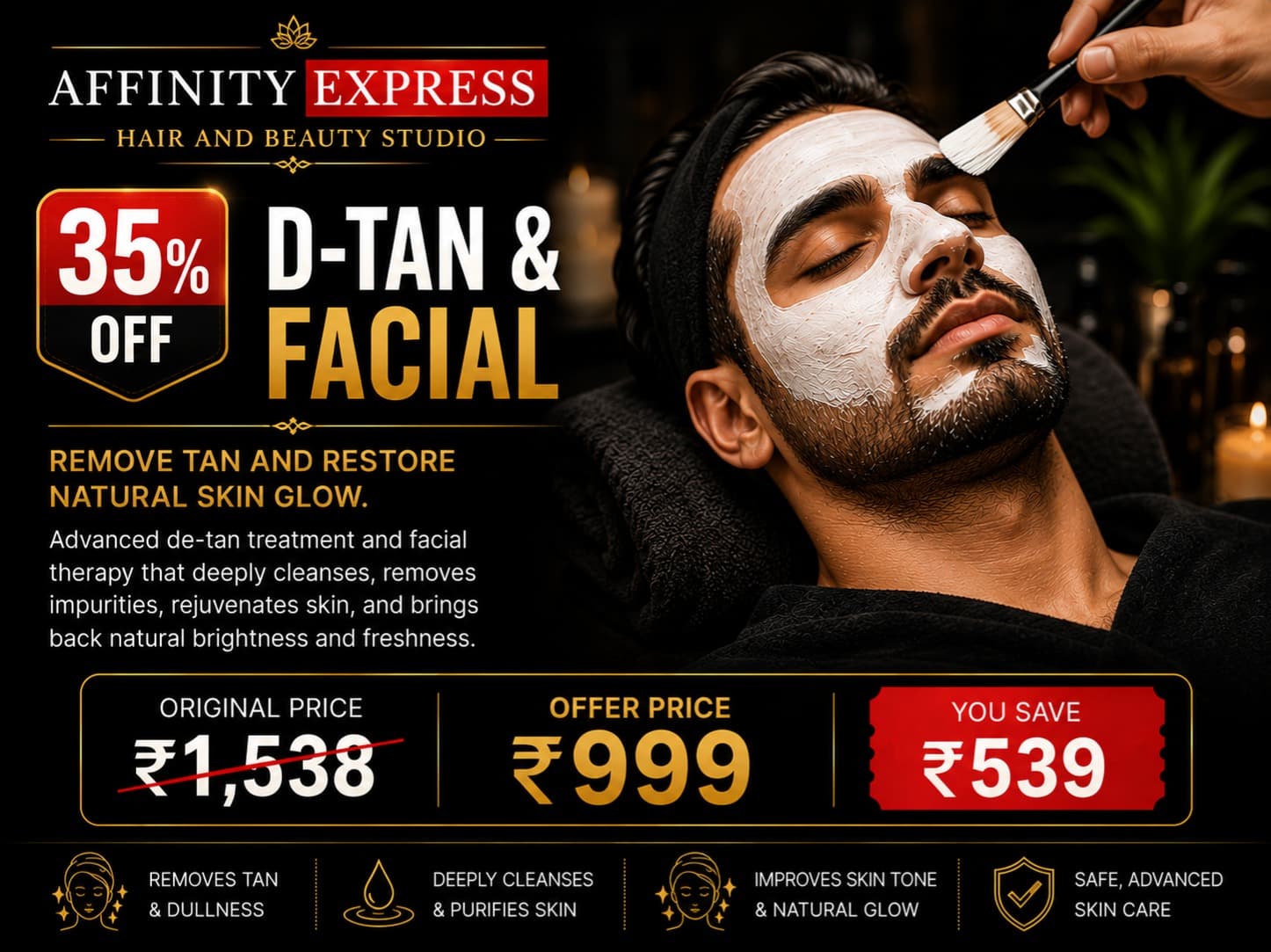 D-Tan & Facial | 35% OFF | MEN’S DEALS