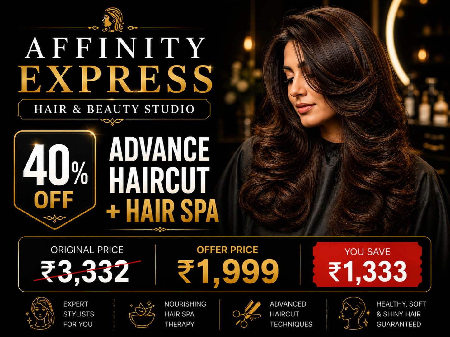 Advance Haircut + Hair Spa | 40% OFF - WOMEN’S DEALS
